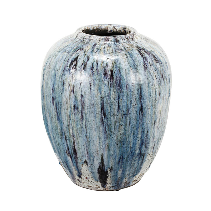Ваза Terracotta Vase blue-white Белый Голубой Ваза Terracotta Vase blue-white Белый Голубой в Рязани | Loft Concept