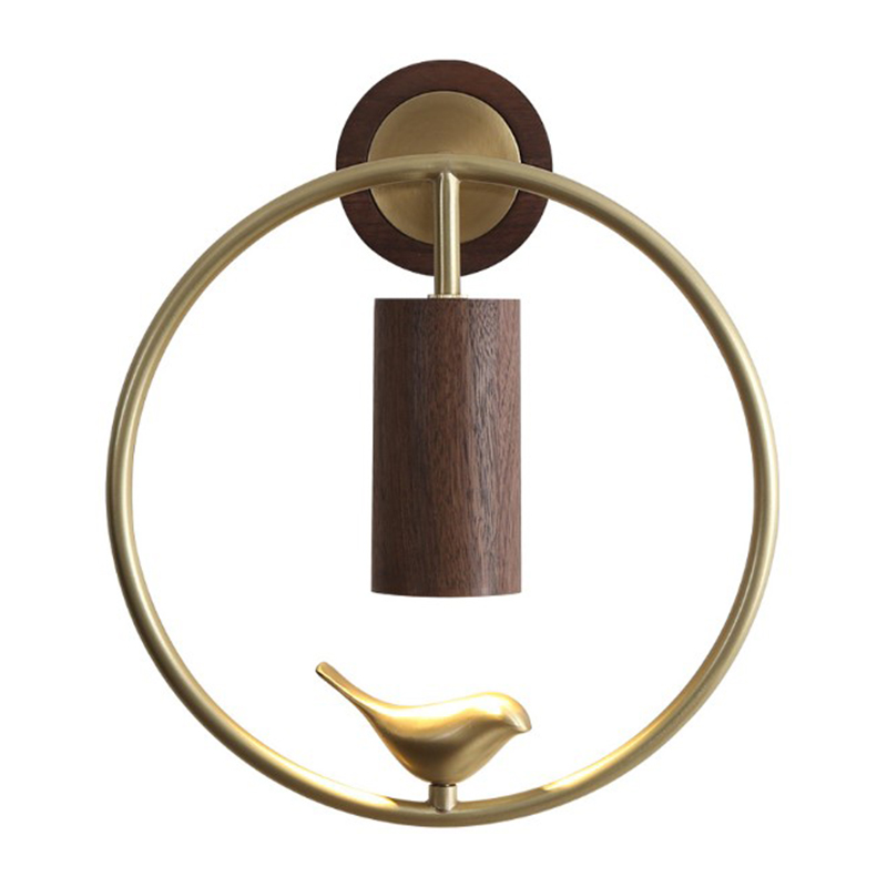 Бра деревянное с птичкой Manu Wall Lamp Золотой Орех Бра деревянное с птичкой Manu Wall Lamp Золотой Орех в Рязани | Loft Concept