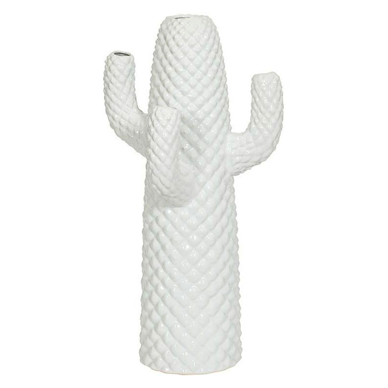 Фигурка керамика белый кактус большая White Cactus Белый Фигурка керамика белый кактус большая White Cactus Белый в Рязани | Loft Concept