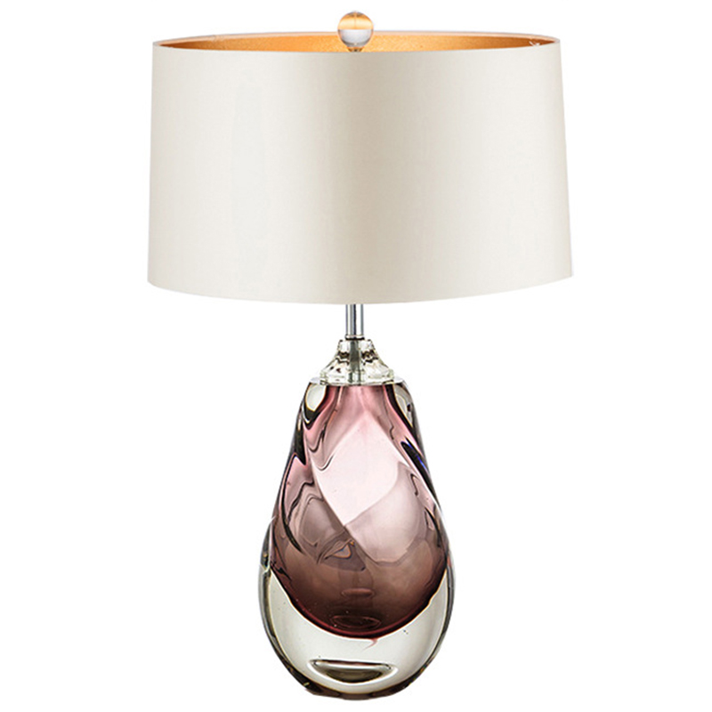 Дизайнерский настольный светильник Crystal Table Lamp Розовое стекло Белый Прозрачное Стекло Розовый Дизайнерский настольный светильник Crystal Table Lamp Розовое стекло Белый Прозрачное Стекло Розовый в Рязани | Loft Concept