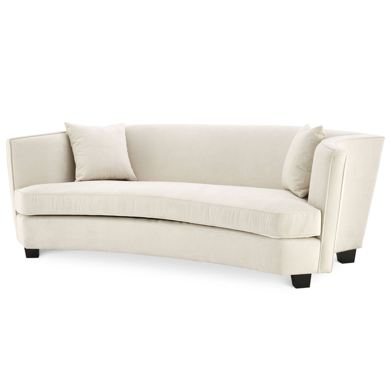 Диван Eichholtz Sofa Jiulietta 3 ivory ( слоновая кость ) Черный Диван Eichholtz Sofa Jiulietta 3 ivory ( слоновая кость ) Черный в Рязани | Loft Concept