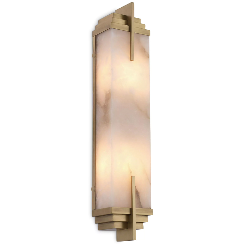 Бра Eichholtz Wall Lamp Harman Brass Латунь Бежевый Белый Мрамор Bianco Бра Eichholtz Wall Lamp Harman Brass Латунь Бежевый Белый Мрамор Bianco в Рязани | Loft Concept