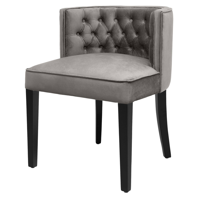 Стул Eichholtz Dining Chair Dearborn grey Серый Черный Стул Eichholtz Dining Chair Dearborn grey Серый Черный в Рязани | Loft Concept
