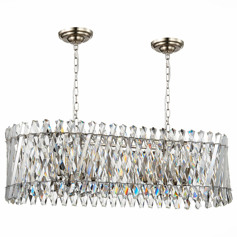 Люстра Kaeden Glass Chandelier 100 Прозрачный Никель Люстра Kaeden Glass Chandelier 100 Прозрачный Никель в Рязани | Loft Concept
