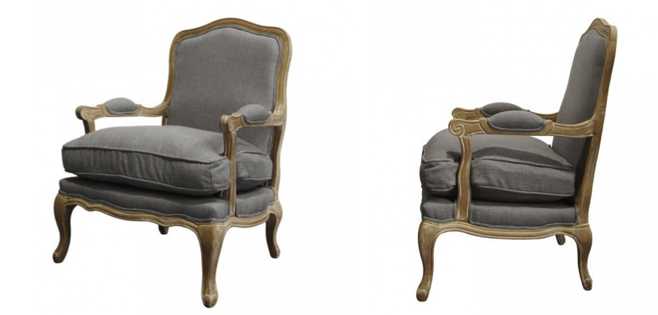 Кресло French Provence ArmChair Shebbi Grey Кресло French Provence ArmChair Shebbi Grey - Loft-Concept в Рязани