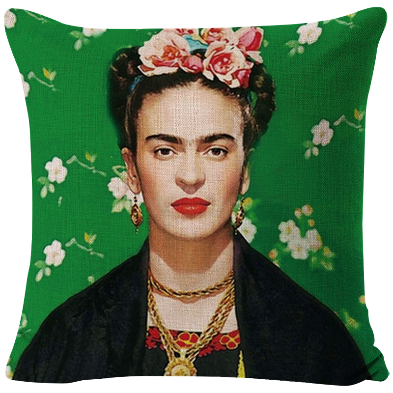 Декоративная подушка Frida Kahlo 8 Зеленый Мульти Декоративная подушка Frida Kahlo 8 Зеленый Мульти в Рязани | Loft Concept