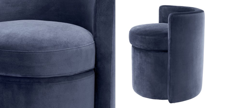 Кресло Eichholtz Stool Arcadia midnight blue Кресло Eichholtz Stool Arcadia midnight blue - Loft-Concept в Рязани