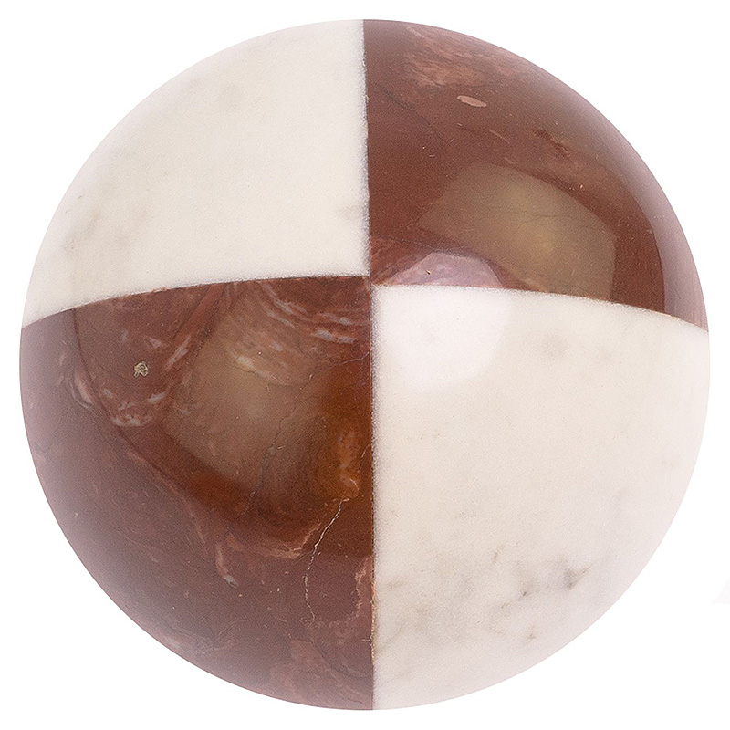 Шар декоративный из натуральных камней Лемезит и Мрамор Белый Natural Stone Spheres Красный Белый Шар декоративный из натуральных камней Лемезит и Мрамор Белый Natural Stone Spheres Красный Белый в Рязани | Loft Concept