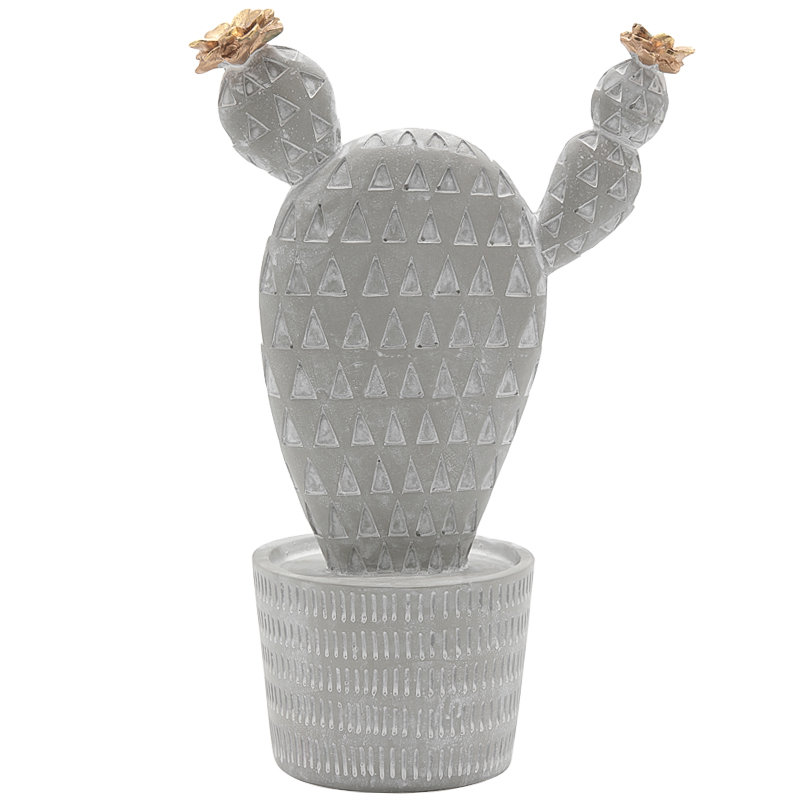 Статуэтка Gray Cactus Серый Золотой Статуэтка Gray Cactus Серый Золотой в Рязани | Loft Concept