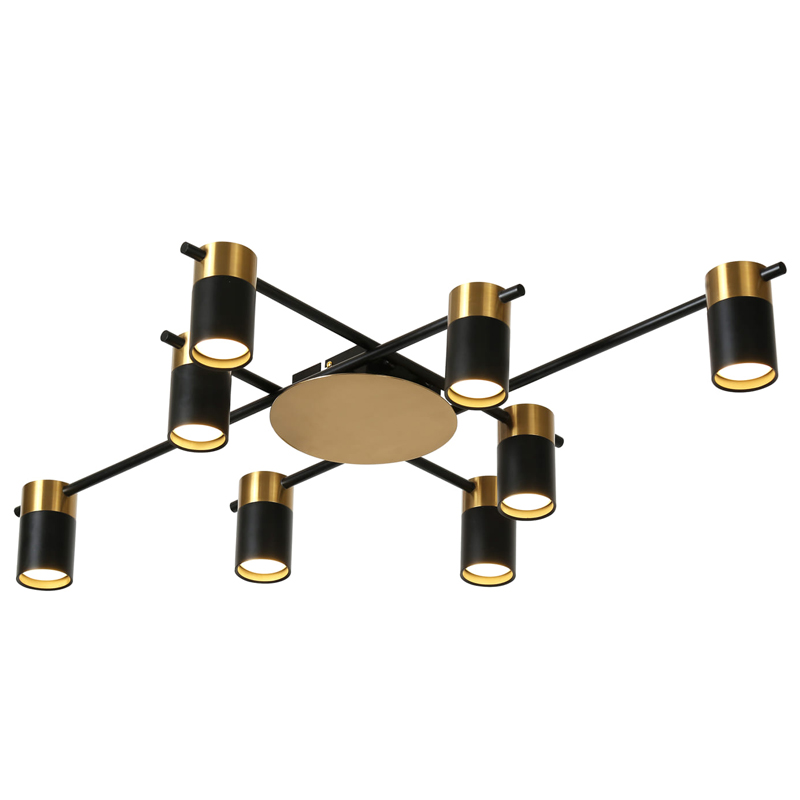 Потолочный светильник Tribes Chandelier Черный Золотой Потолочный светильник Tribes Chandelier Черный Золотой в Рязани | Loft Concept