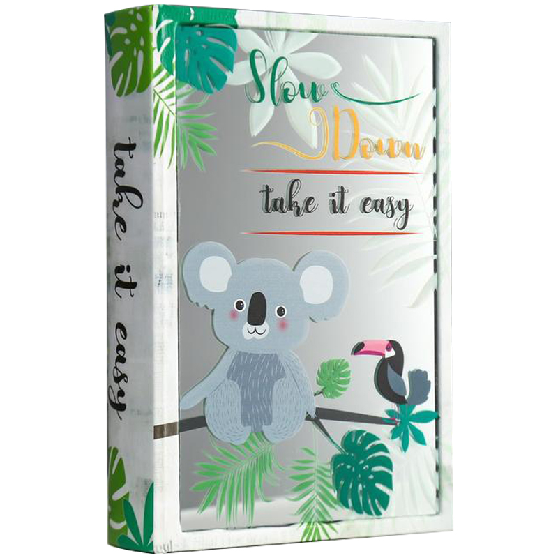 Шкатулка-книга Koala and Toucan Mirror Book Box Мульти Белый Зеленый Шкатулка-книга Koala and Toucan Mirror Book Box Мульти Белый Зеленый в Рязани | Loft Concept