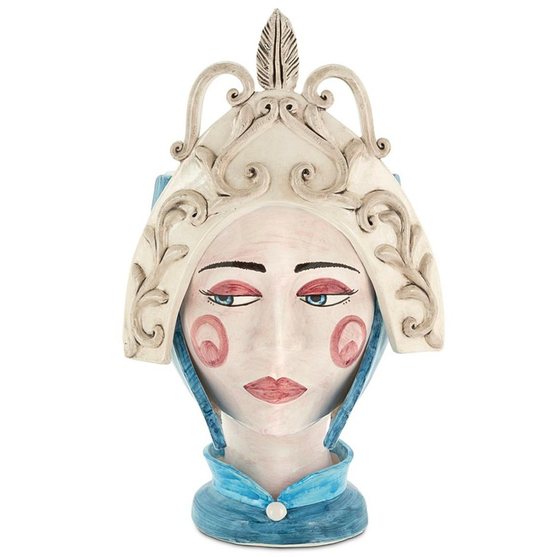 Ваза Vaso Moro Lady Paladin Голубой Синий Бежевый Мульти Ваза Vaso Moro Lady Paladin Голубой Синий Бежевый Мульти в Рязани | Loft Concept