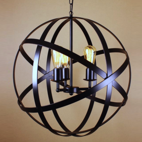 Люстра Iron Farn Flat Pendant Черный Люстра Iron Farn Flat Pendant Черный в Рязани | Loft Concept