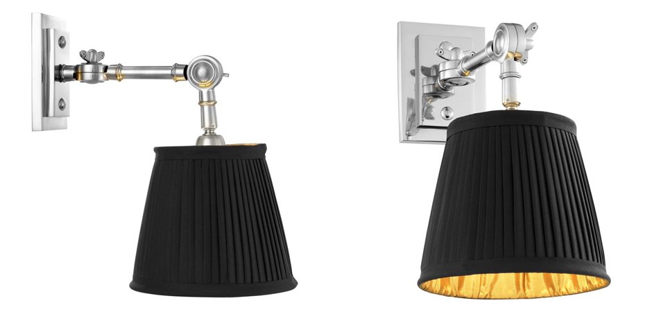 Бра Wall Lamp Wentworth Single Nickel+Black Бра Wall Lamp Wentworth Single Nickel+Black - Loft-Concept в Рязани
