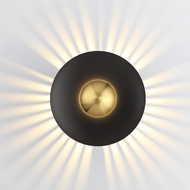 Настенный светильник Golden Mean Circle Черный Золотой Настенный светильник Golden Mean Circle Черный Золотой в Рязани | Loft Concept