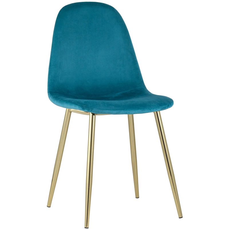 Стул Archie Chair Велюр Аквамарин Золотые ножки Голубой Золотой Стул Archie Chair Велюр Аквамарин Золотые ножки Голубой Золотой в Рязани | Loft Concept