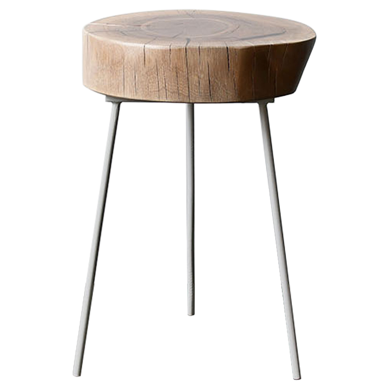 Приставной стол Cantu Industrial Metal Rust Side Table Светлый дуб Черный Приставной стол Cantu Industrial Metal Rust Side Table Светлый дуб Черный в Рязани | Loft Concept