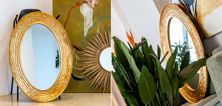 Зеркало Golden Waves Oval Mirror Зеркало Golden Waves Oval Mirror - Loft-Concept в Рязани