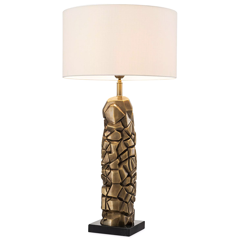 Настольная лампа Eichholtz Table Lamp The Rock Латунь Черный Белый Настольная лампа Eichholtz Table Lamp The Rock Латунь Черный Белый в Рязани | Loft Concept