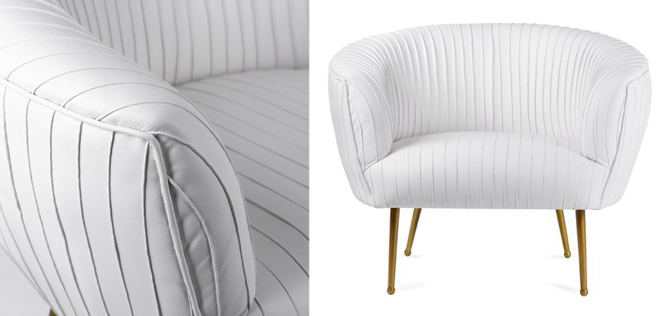 Кресло Kelly Wearstler SOUFFLE CHAIR - RUCHED Milk Кресло Kelly Wearstler SOUFFLE CHAIR - RUCHED Milk - Loft-Concept в Рязани