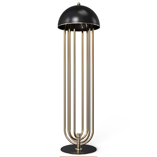 Торшер Delightfull Turner Floor Light Черный Белый Медь светлая Золотой Торшер Delightfull Turner Floor Light Черный Белый Медь светлая Золотой в Рязани | Loft Concept