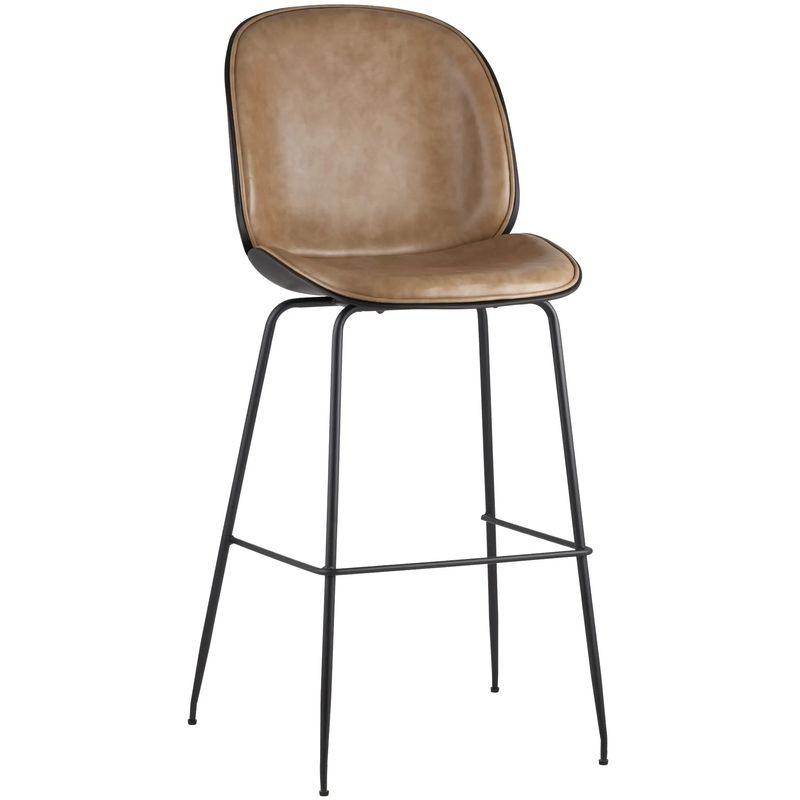 Стул Барный Винтажная Коричневыя Экокожа Vendramin Bar Chair Коричневый винтаж Черный Стул Барный Винтажная Коричневыя Экокожа Vendramin Bar Chair Коричневый винтаж Черный в Рязани | Loft Concept