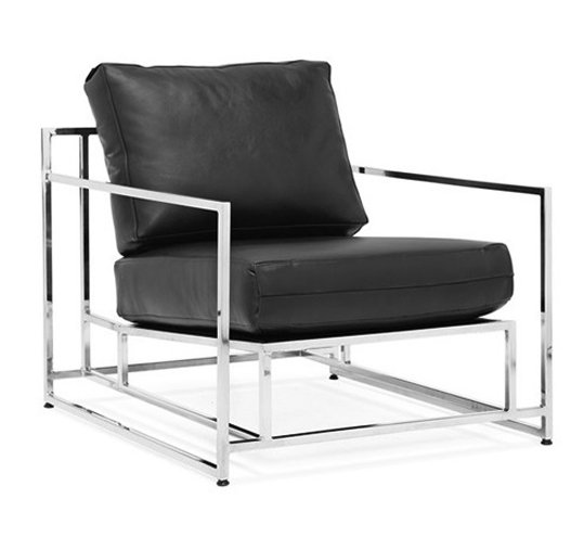 Кресло Black Calfskin Armchair Черный Кресло Black Calfskin Armchair Черный в Рязани | Loft Concept