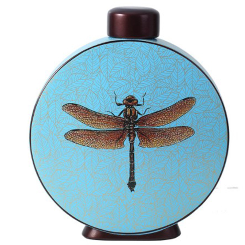 Ваза Blue Vase Dragonfly Голубой Коричневый Ваза Blue Vase Dragonfly Голубой Коричневый в Рязани | Loft Concept