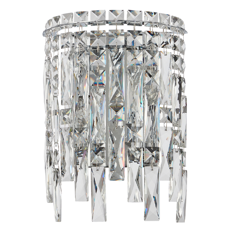 Бра с хрустальными подвесками прозрачного цвета Хром Ludivine Lighting Хром Прозрачный Бра с хрустальными подвесками прозрачного цвета Хром Ludivine Lighting Хром Прозрачный в Рязани | Loft Concept
