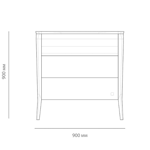 Комод из массива дуба с 3-мя ящиками Tasteful Furniture в Рязани