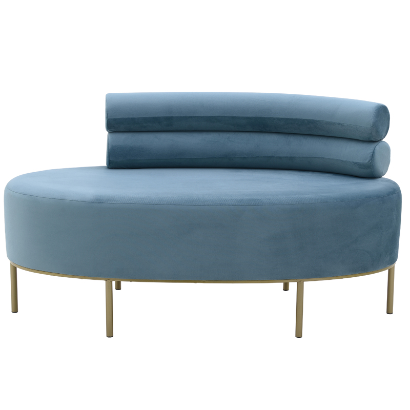 Кушетка Fening Lounge Blue Светло-синий Золотой Кушетка Fening Lounge Blue Светло-синий Золотой в Рязани | Loft Concept