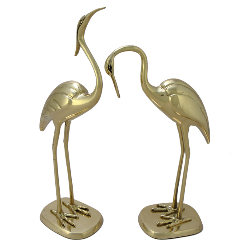 Статуэтка бронзовая пара Журавли Bronze Birds Золотой Статуэтка бронзовая пара Журавли Bronze Birds Золотой в Рязани | Loft Concept