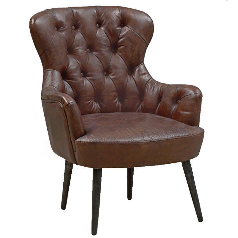 Кресло AEKERMAN CLUB CHAIR Коричневый Черный Кресло AEKERMAN CLUB CHAIR Коричневый Черный в Рязани | Loft Concept
