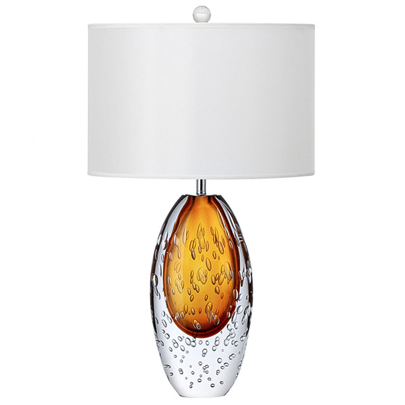 Дизайнерская Лампа настольная Crystal Table Lamp Янтарное стекло Капли Янтарный Прозрачный Белый в Рязани | Loft Concept 