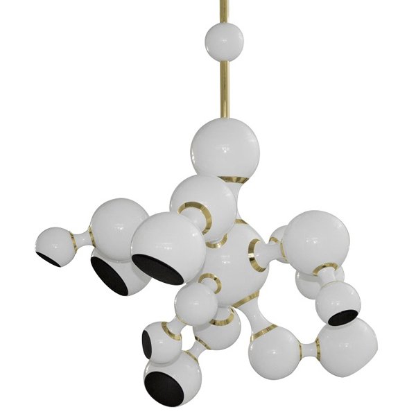 Люстра Atomic Suspension white Delightfull Золотой Белый Люстра Atomic Suspension white Delightfull Золотой Белый в Рязани | Loft Concept