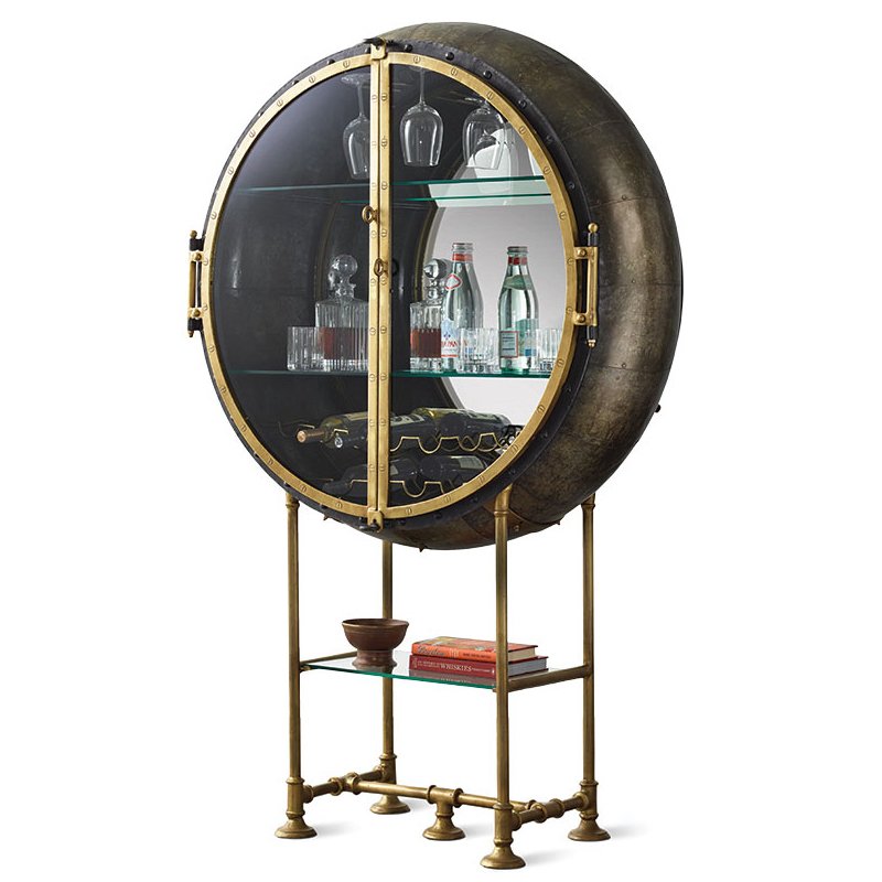 Шкаф Porthole Bar Restoration Hardware Латунь Шкаф Porthole Bar Restoration Hardware Латунь в Рязани | Loft Concept