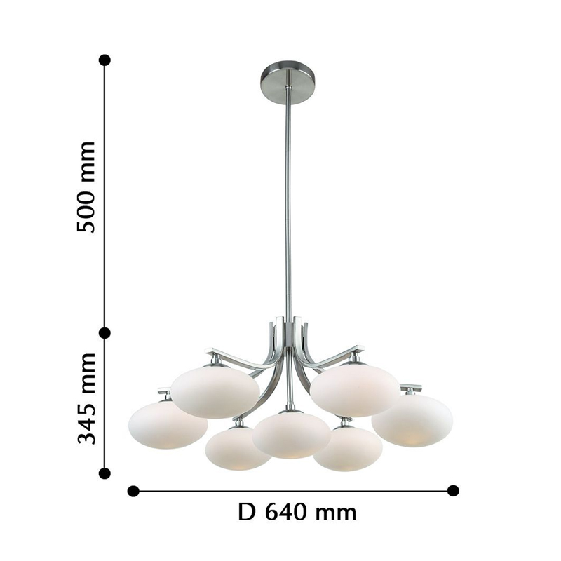 Люстра с овальными белыми плафонами Mushrooms Lamp Люстра с овальными белыми плафонами Mushrooms Lamp в Рязани
