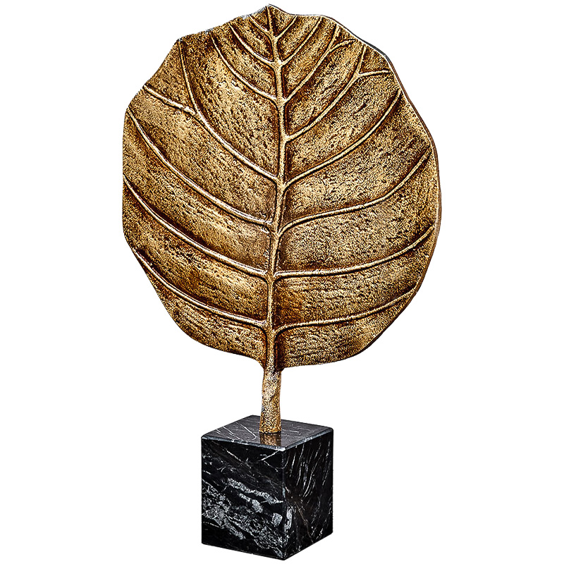Аксессуар Gold Leaf Золотой Черный Мрамор Nero Аксессуар Gold Leaf Золотой Черный Мрамор Nero в Рязани | Loft Concept