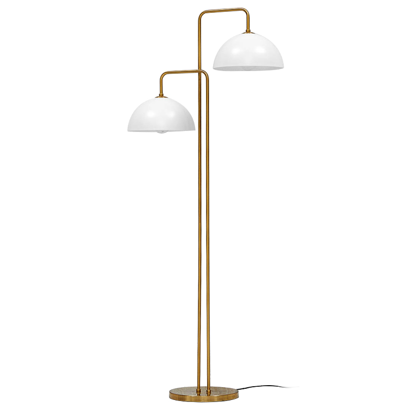 Торшер Haworth Floor Lamp Золотой Белый Торшер Haworth Floor Lamp Золотой Белый в Рязани | Loft Concept