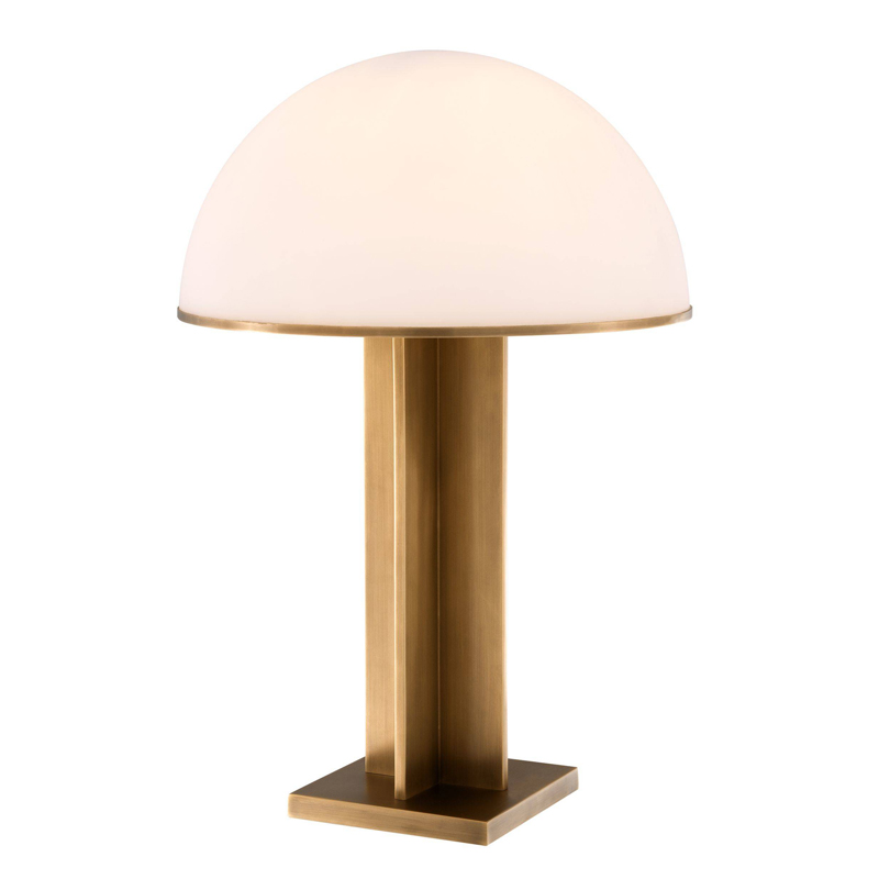 Настольная лампа Eichholtz Table Lamp Berkley Латунь Античная полированная Белое матовое стекло Настольная лампа Eichholtz Table Lamp Berkley Латунь Античная полированная Белое матовое стекло в Рязани | Loft Concept