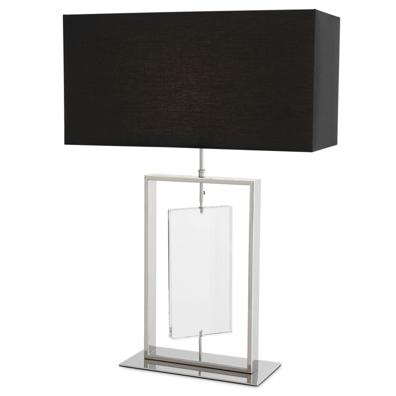 Настольная лампа Eichholtz Table Lamp Forum Никель Черный Прозрачный Настольная лампа Eichholtz Table Lamp Forum Никель Черный Прозрачный в Рязани | Loft Concept