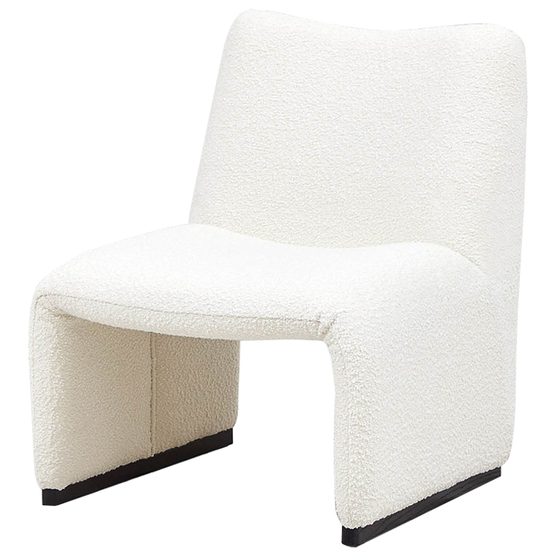 Кресло белое Cress White Boucle Collection Armchair Белый Кресло белое Cress White Boucle Collection Armchair Белый в Рязани | Loft Concept