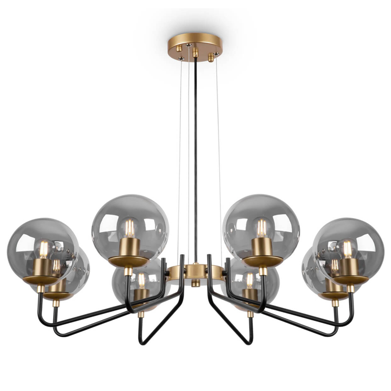 Люстра Benigno Chandelier Золотой Прозрачный (Transparent) Черный Люстра Benigno Chandelier Золотой Прозрачный (Transparent) Черный в Рязани | Loft Concept
