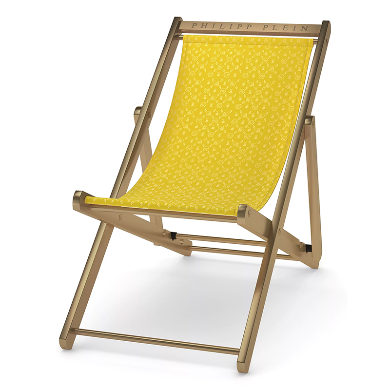 Кресло Philipp Plein Deck Chair Жёлтое Желтый Золотой Кресло Philipp Plein Deck Chair Жёлтое Желтый Золотой в Рязани | Loft Concept