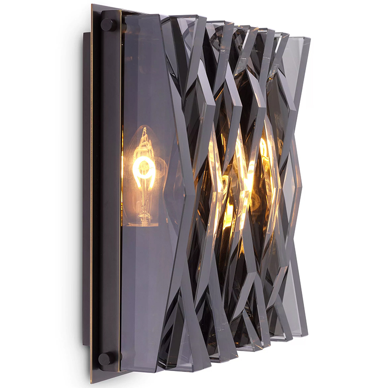 Бра Wall Lamp Nuvola S Smoke Латунь Стекло Смок Бра Wall Lamp Nuvola S Smoke Латунь Стекло Смок в Рязани | Loft Concept