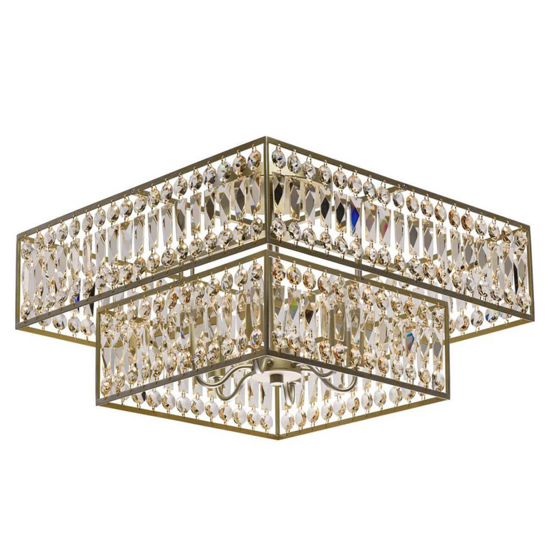 Потолочный светильник Crystal Inserts Lamp amber 6 Янтарь (Amber) Золотой Потолочный светильник Crystal Inserts Lamp amber 6 Янтарь (Amber) Золотой в Рязани | Loft Concept