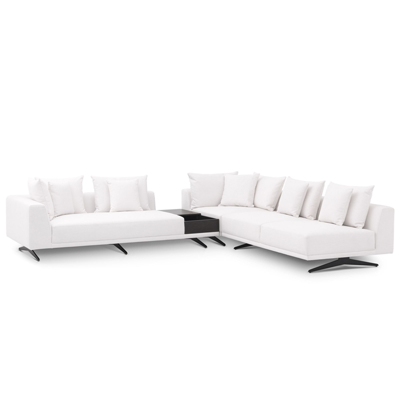 Диван Eichholtz Sofa Endless White Белый Темная бронза Диван Eichholtz Sofa Endless White Белый Темная бронза в Рязани | Loft Concept