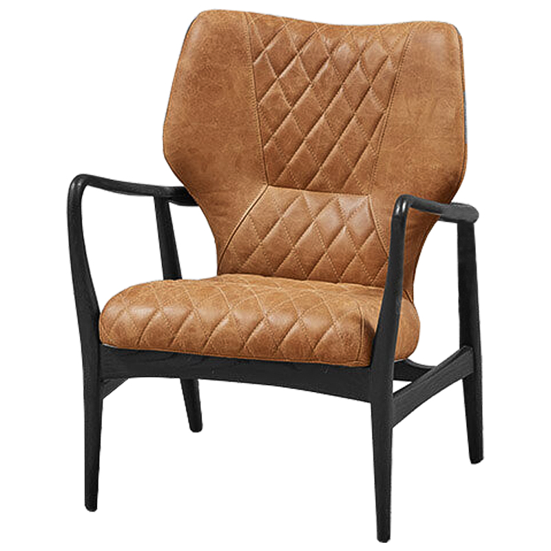 Кресло Ottavio Chair Карамель Черный Кресло Ottavio Chair Карамель Черный в Рязани | Loft Concept