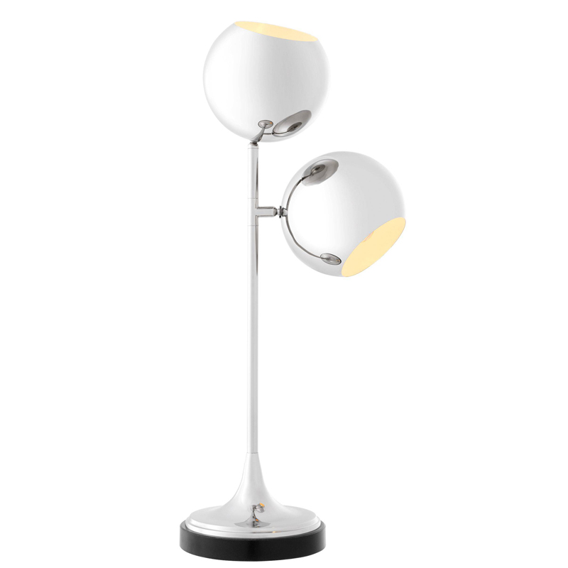 Настольная лампа Eichholtz Table Lamp Compton Nickel Никель Черный Настольная лампа Eichholtz Table Lamp Compton Nickel Никель Черный в Рязани | Loft Concept