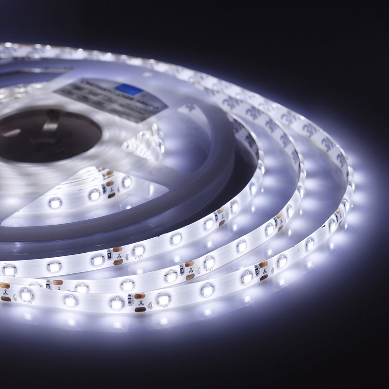 Светодиодная влагозащищенная лента 4,8W/m 60LED/m 3528SMD холодный белый Белый Светодиодная влагозащищенная лента 4,8W/m 60LED/m 3528SMD холодный белый Белый в Рязани | Loft Concept